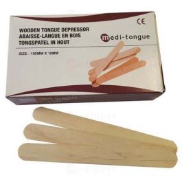 AIESI® Abaisse langue en bois jetable NON STERILE (Paquet de 100 pièces)
