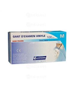 Gants d'examen vinyle non-poudrés