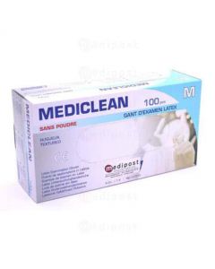 Gants d'examen Infipost Mediclean latex non poudrés