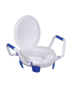 Rehausseur de WC Clipper avec couvercle et accoudoirs amovibles