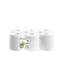 Papier dévidage central Eco Lucart 150 2 plis gaufré 150m