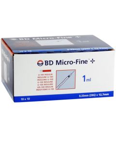 Micro-Fine+ 1ml montée avec aiguille 0.33x13mm insuline