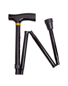 Canne pliante noire avec housse