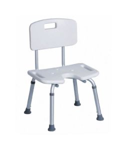 Chaise de douche avec découpe