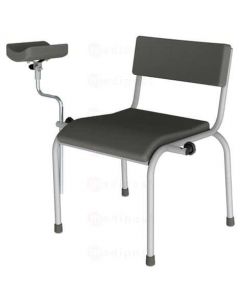Chaise de prélèvement avec repose-bras articulé