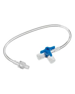 Robinet à 3 voies Discofix Bleu avec prolongateur 25cm