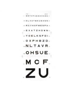 Echelle d'acuité visuelle Monoyer à 5 mètres