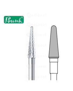 Fraise carbure - cône ø 4mm - denture croisée moyenne