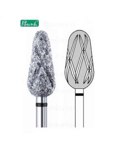 Fraise diamant - cône ø 8,5mm - grain super gros à rainure