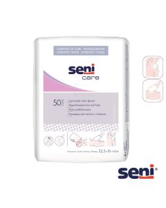 Gant de toilette disposable avec film protecteur