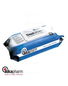 Lingettes désinfectantes détergentes sans alcool Septalkan 100pc