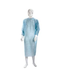Blouse médicale non tissée non stérile, bleue – poignée jersey
