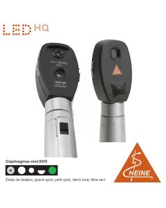 Ophtalmoscope Heine Mini 3000 Led avec poignée à piles