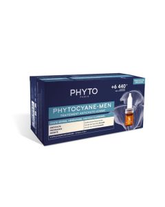 PHYTOCYANE HOMME Traitement anti-chute progressive cheveux fioles 12X3,5ML