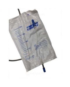 Poche à urine avec valve vidangeable 2 litres
