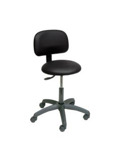 Tabouret circulaire Ecopostural base noire avec dossier
