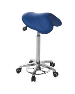 Tabouret silla de montar Ecopostural base aluminium avec déclenchement au pied