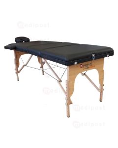 Inklapbare houten massagetafel met 3 secties