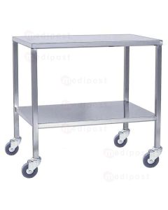Table à instruments mobile 2 plateaux 75x50cm soudés