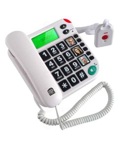 Téléphone facile à grand clavier avec télécommande SOS