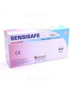 Gants d'examen vinyle Infipost Sensisafe non poudrés et non stériles