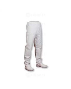 Pantalon blanc avec élastique taille - mixte