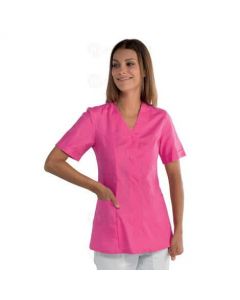 Tunique 3/4 femme Sion fuschia bouton pression