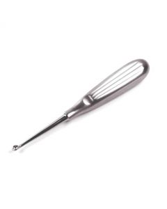 Curette tranchante de Volkmann, ovale, avec manche creux