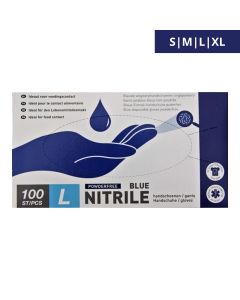 Gants en nitrile MEDEVA bleu et non poudrés