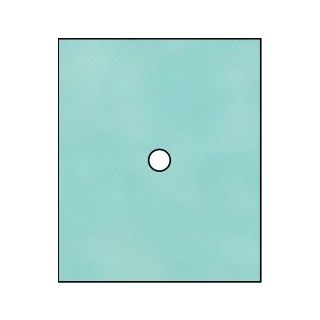 Champ opératoire Raucodrape L&R 75X90cm stérile troué ø8cm