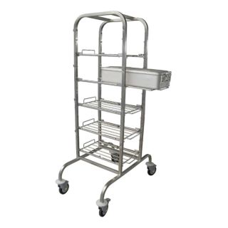 Chariot de bloc double face à 5 étagères AGENCINOX M01