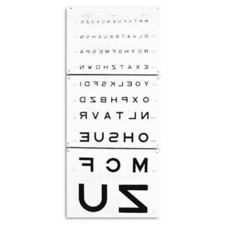 Echelle d acuite visuelle Monoyerlecture inversee a 2 5m M01