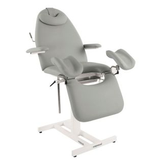 Fauteuil gynecologique fixe en metal blanc T19 62x182 M01