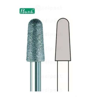 Fraise diamant cone arrondi diametre 3 3mm grain moyen M01