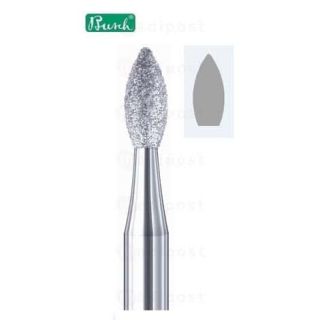 Fraise diamant cone diametre2 3mm grain moyen M01