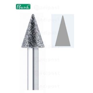 Fraise diamant cone pointu diametre3 7mm grain moyen M01