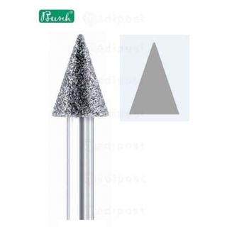 Fraise diamant cone pointu diametre5mm grain moyen M01