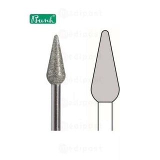 Fraise diamant flamme diametre4 7mm grain moyen M01