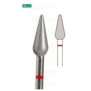 Fraise diamant flamme diametre4 7mmgrain fin M01