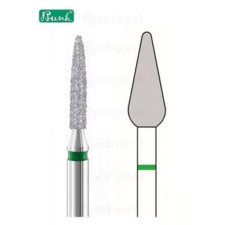 Fraise diamant flamme diametre5mm gros grain M01