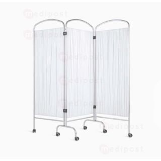 Paravent epoxy 3 partiesa roulettes avec panneaux en toile M01