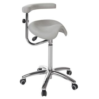 S567330 Tabouret derby Ecopostural base aluminium avec accoudoir multifonction M01