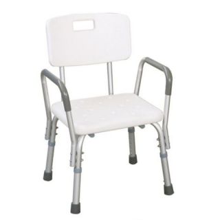 chaise de douche avec dossier, accoudoirs réglables en hauteur M01