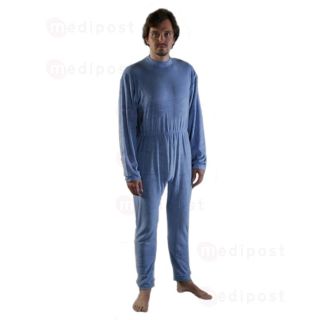 RFD60001 Pyjama grenouillere LONG bleu Coton 280gr M01