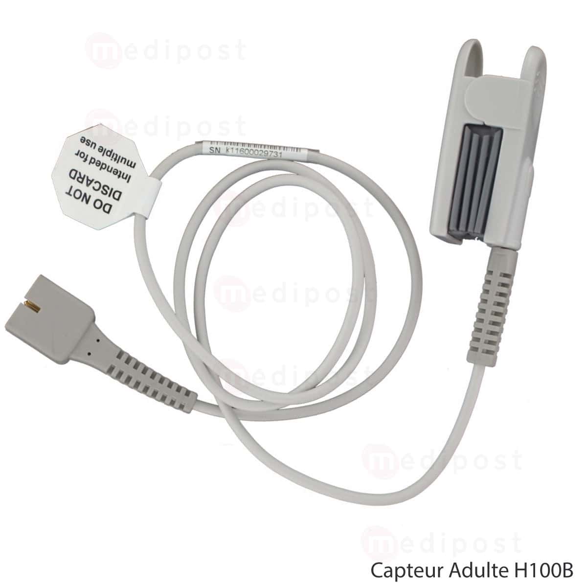 Oxymetre de pouls Edan H100B avec capteur SpO2 adulte M05