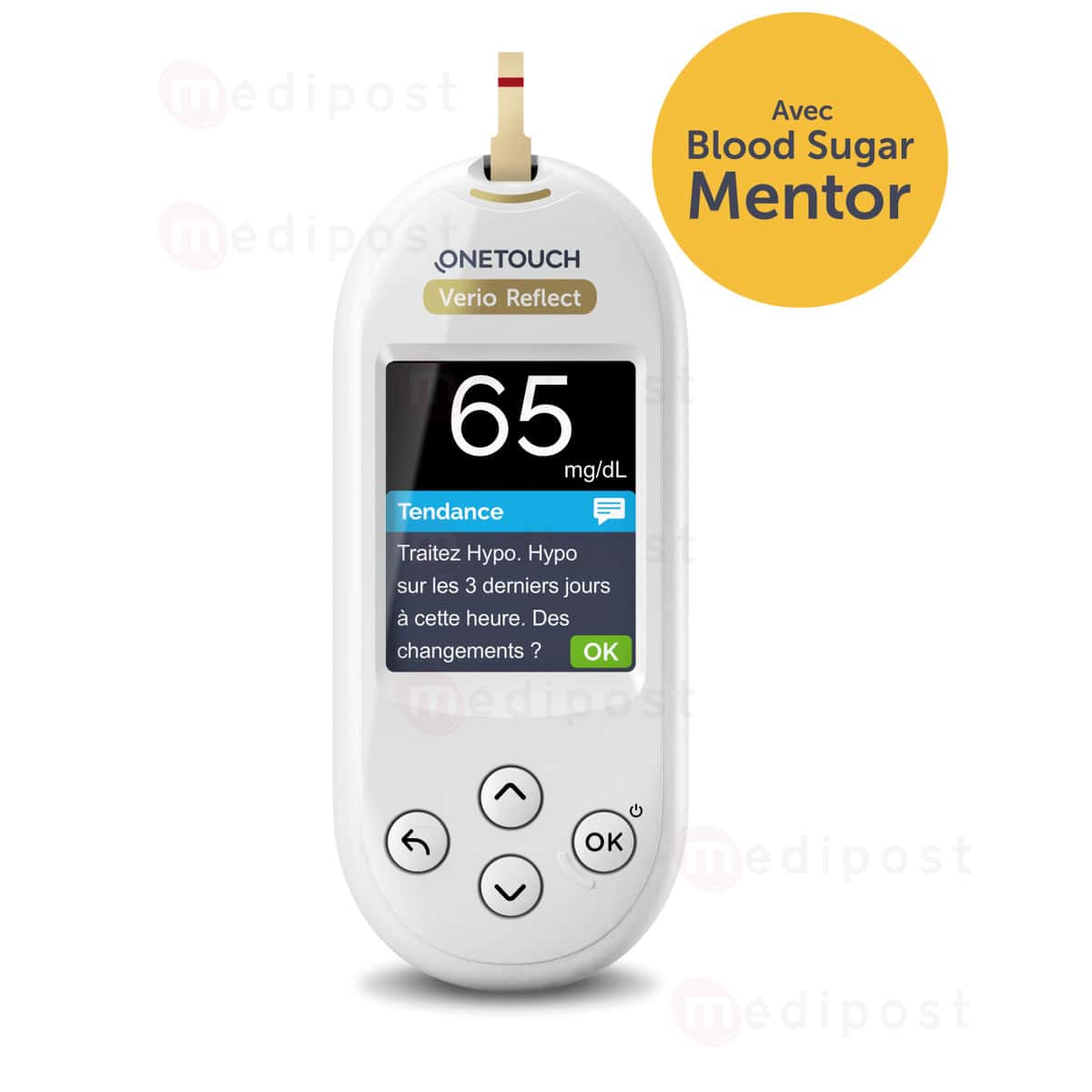 Lecteur de glycemie OneTouch Verio Reflect M02