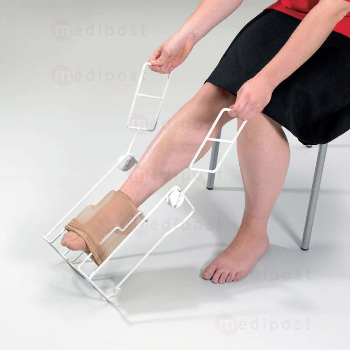 Enfile bas de contention simple et metallique avec allonge M02