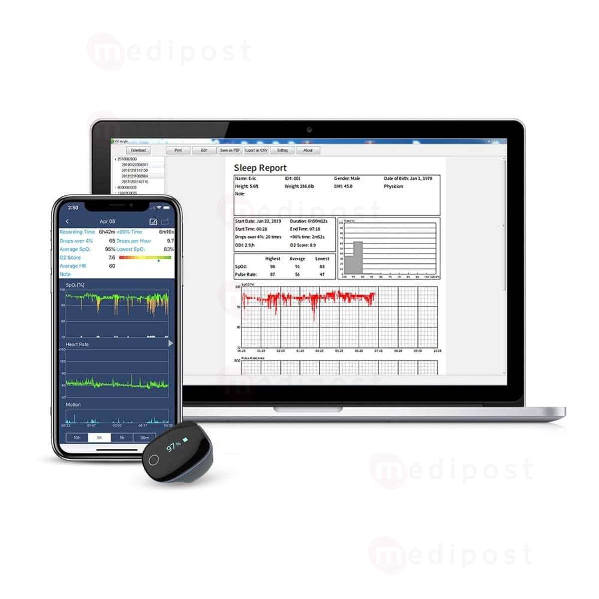 Bague de monitoring oxymetre O2Ring M03