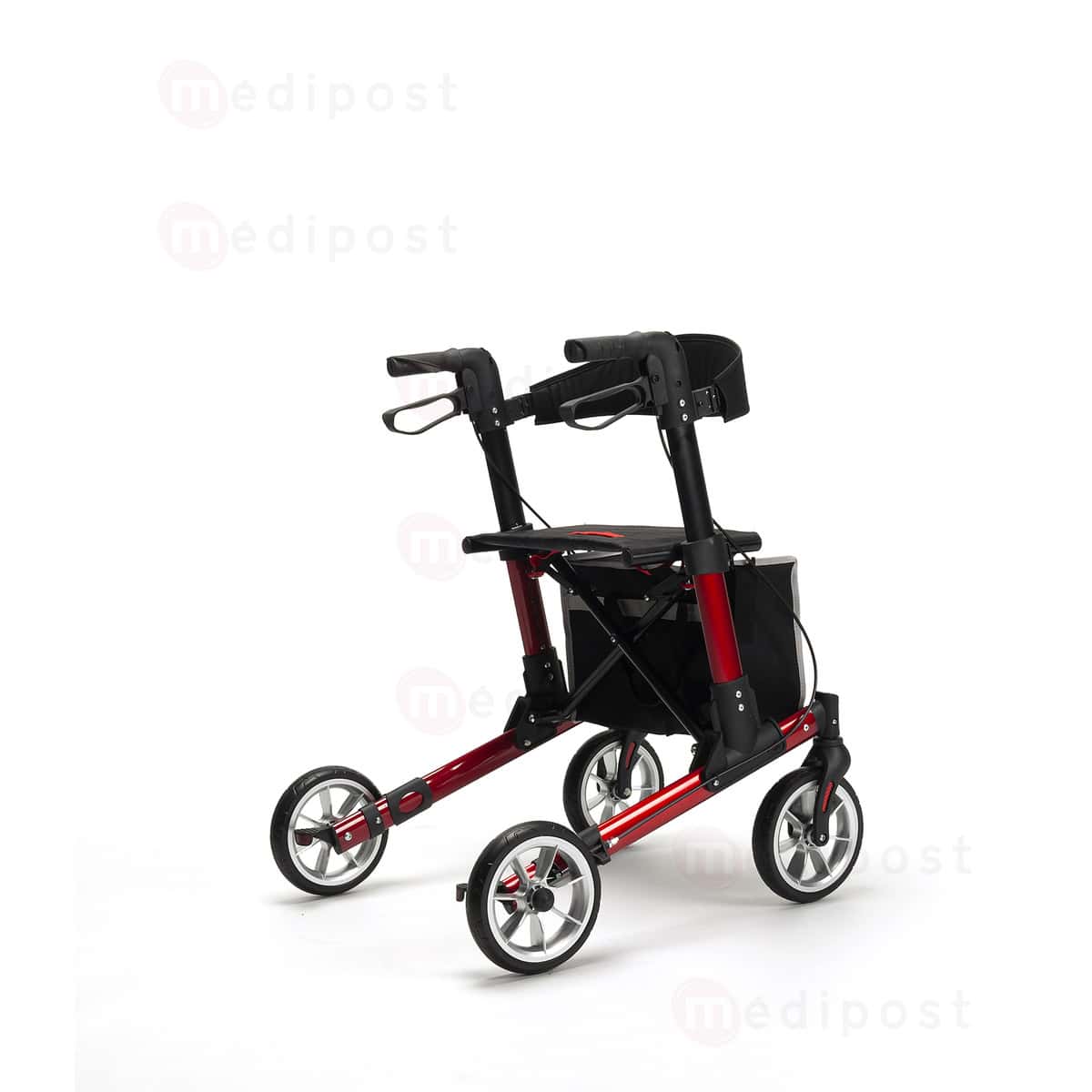 Rollator 4 roues QUAVA rouge M03
