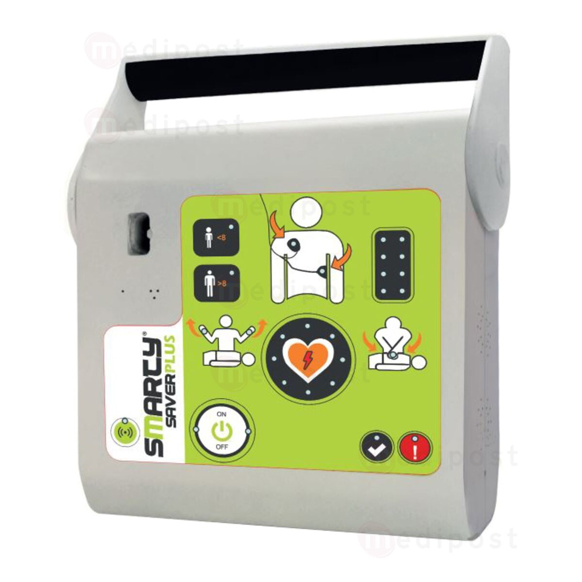 SM3B1003 Defibrillateur Smarty Saver Plus semiautomatique M02
